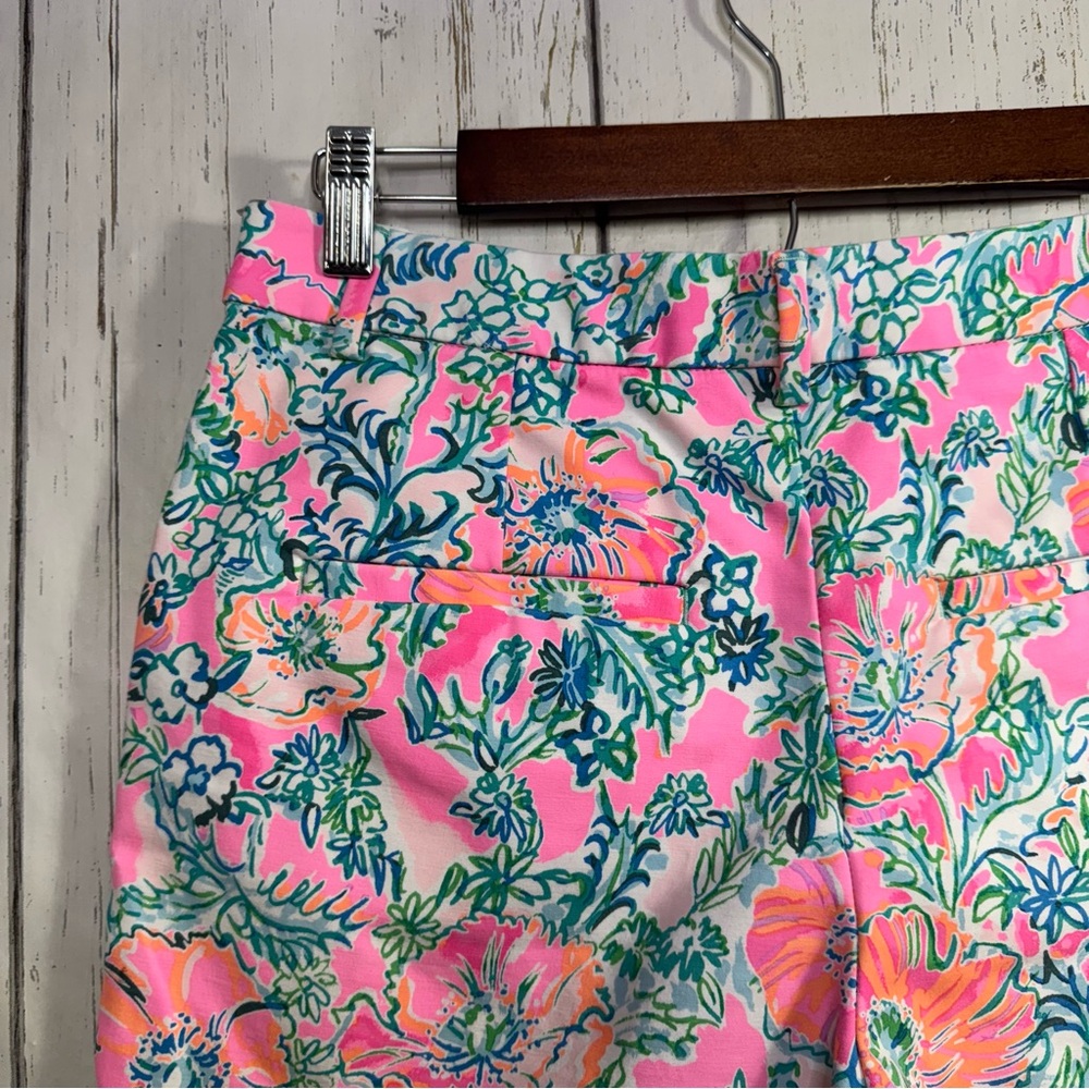 Lilly Pulitzer Gretchen High Rise Shorts Tropical Floral Vibrant Colorful Summer - Picture 8 of 15